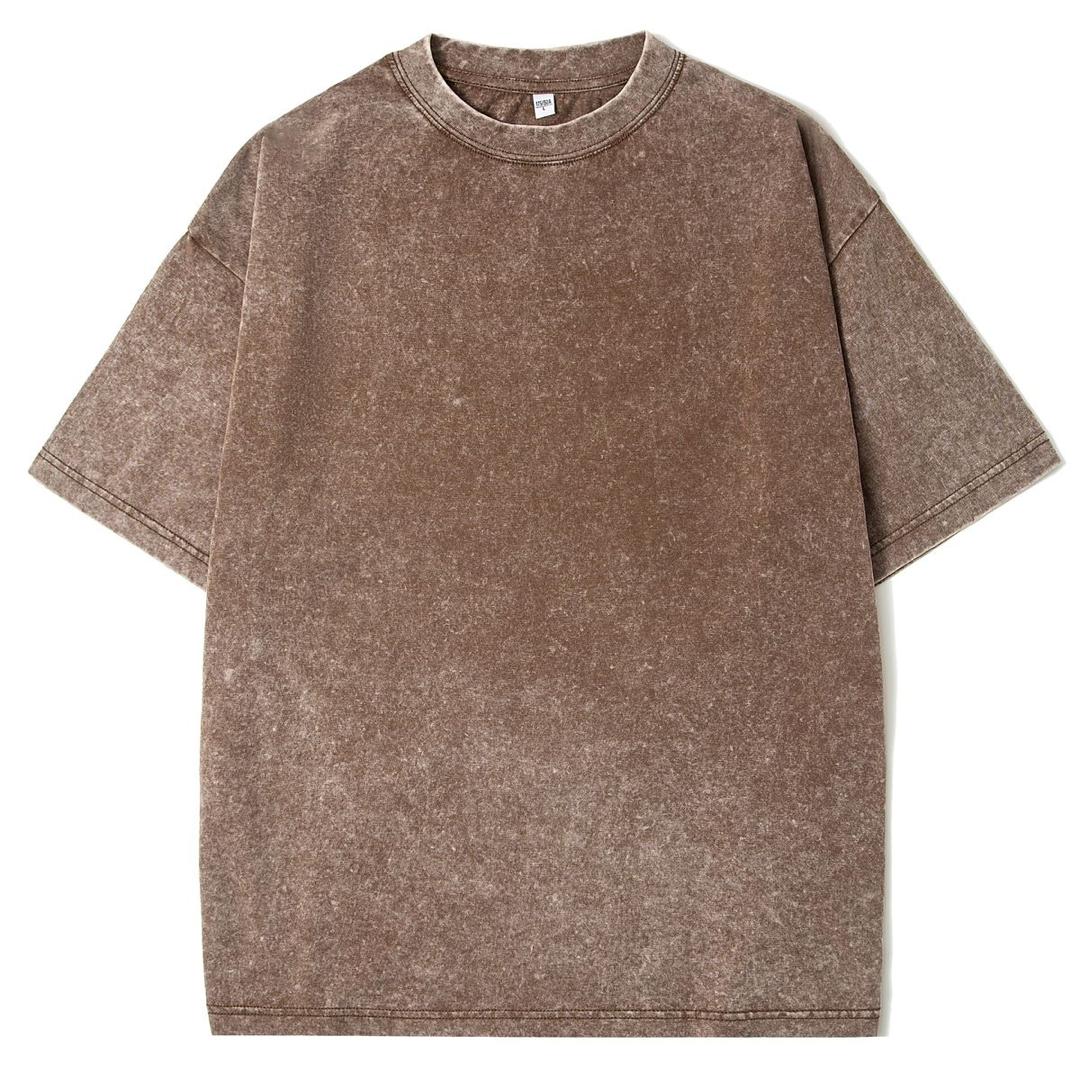 Unisex Acid-Wash Plain T-Shirt