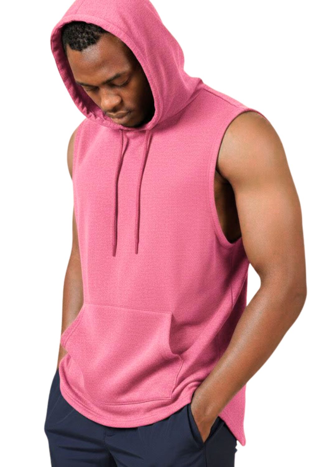 Men's Sleeveless Cotton Hoodie