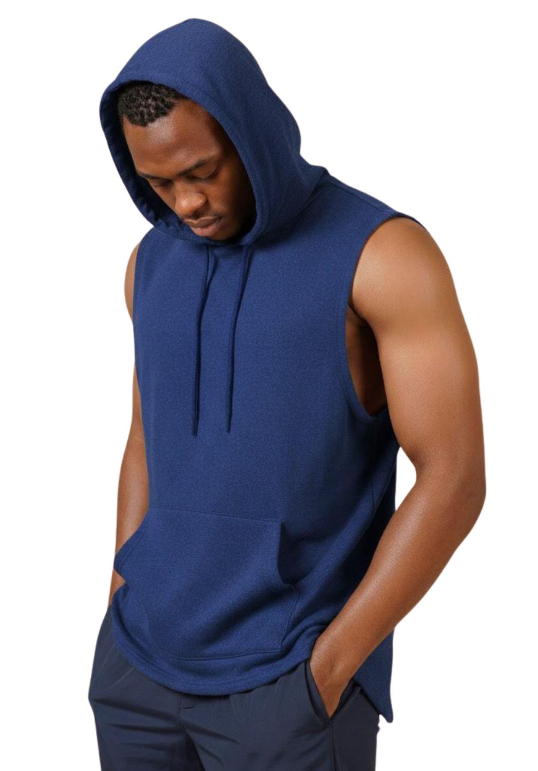 Men's Sleeveless Cotton Hoodie
